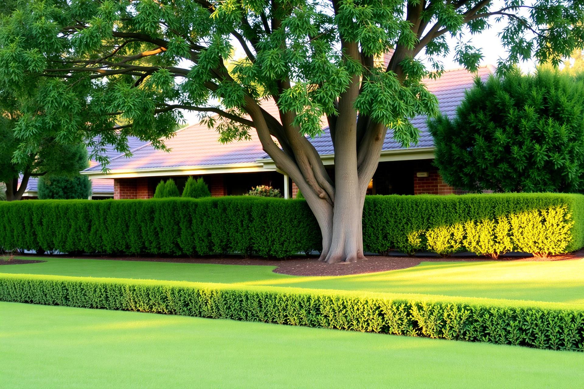 Freshly maintained suburban Melbourne garden